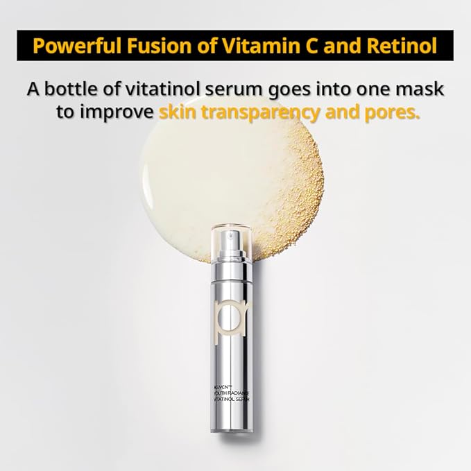 Primera PRMR Vitatinol Serum Gel Mask | Overnight Melting Masks, for Collagen Synthesis with Vitamin C & Retinol, Immediate Pore Tightening, Firming and Hydrating 34g x 4EA