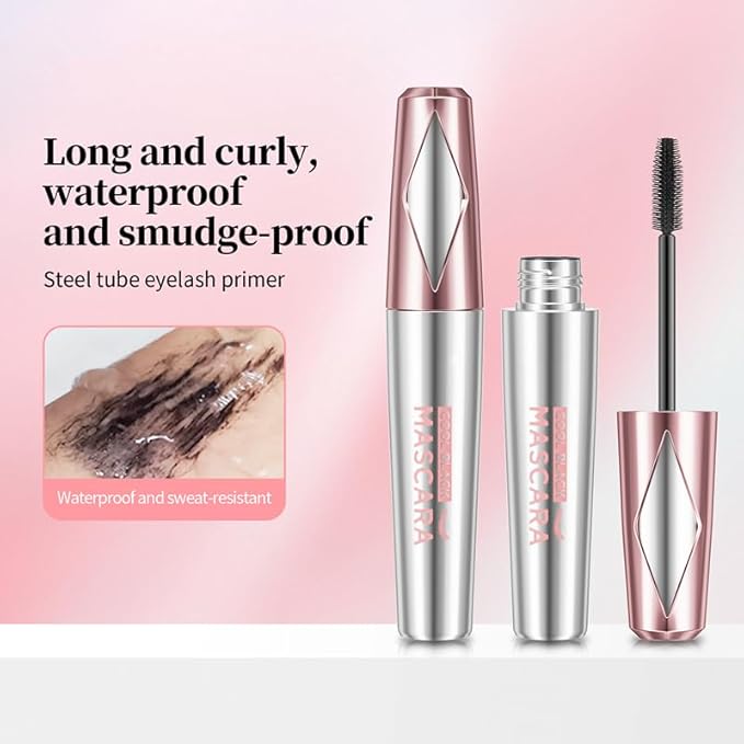 My Amazing Lashes Mascara,NEW 4D Silk Fiber Volume And Length,Waterproof & Sweatproof Long Lasting,Create Natural Look Of Lash Extensions (Black, 1PC)