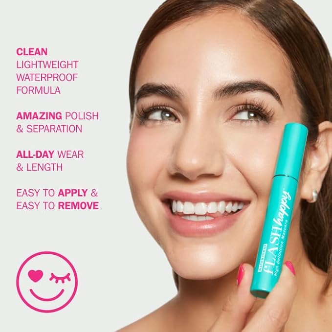 fLASH Ultimate Lash Duo 2.0 with fLASH Eyelash Serum & fLASH Happy High-Definition Waterproof Mascara - Enhance & Strengthen Your Natural Lashes - Add Length, Volume, Definition & Curl (Bundle)