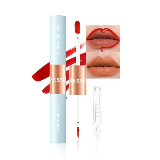 Matte Lip Stain Peel Off Lip line Tattoo, Peel-off Lip Stain Masque - All Day Peel Off Lip Tint，Long Lasting Waterproof Transfer-proof Lip Mask Lip Color Peel Off Lip Gloss,Stay Lip Makeup 03#