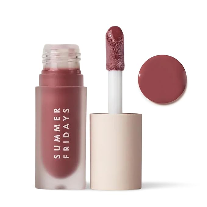 Summer Fridays Dream Lip Oil - Tinted Lip Oil with Moisturizing Sheer Coverage, High-Shine and Deep Hydration - Non-Sticky Formula for Long-Lasting Softness - Soft Mauve (0.15 Oz)