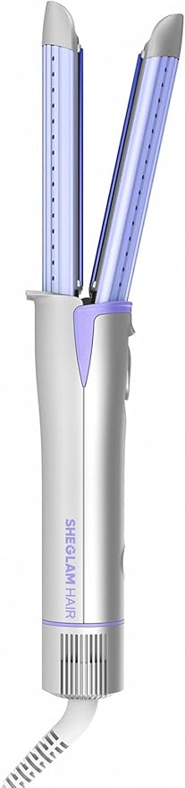SHEGLAM Hair Cool Lock Airflow Styler, 360° Airflow Styler Curling Iron, Hair Curler with Cooling Air Vents to Lock in Style, 4 Adjustable Temp, Dual Voltage, Fast Straightening