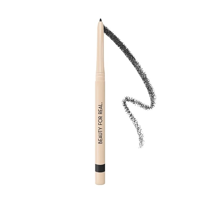 Beauty For Real I-Line 24-7 Eyeliner, Night Fever - Black with Rose Gold Sparkles - Long-Wearing, Waterproof Gel Formula - Safe for Sensitive Eyes & Contact Lens Wearers - 0.01 oz