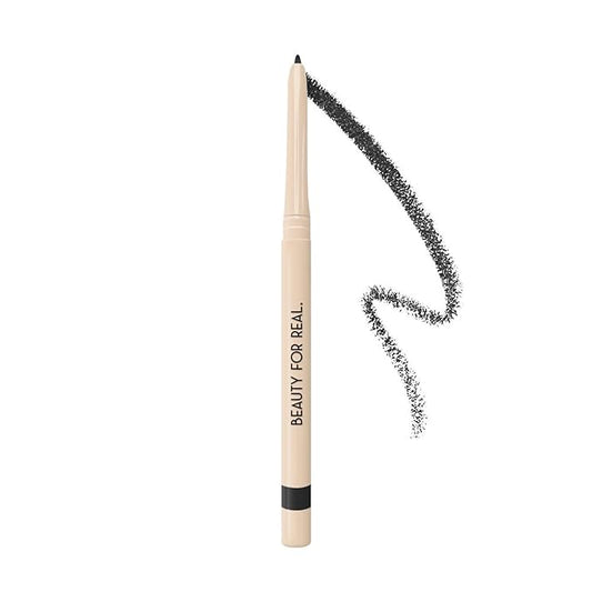 Beauty For Real I-Line 24-7 Eyeliner, Night Fever - Black with Rose Gold Sparkles - Long-Wearing, Waterproof Gel Formula - Safe for Sensitive Eyes & Contact Lens Wearers - 0.01 oz