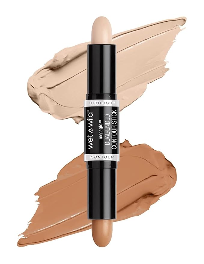 wet n wild MegaGlo Dual-Ended Contour Stick Medium/Tan, Cruelty-Free