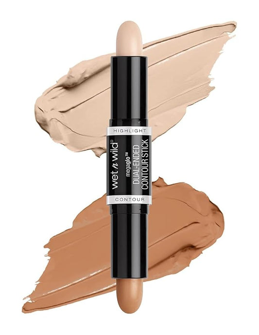 wet n wild MegaGlo Dual-Ended Contour Stick Medium/Tan, Cruelty-Free