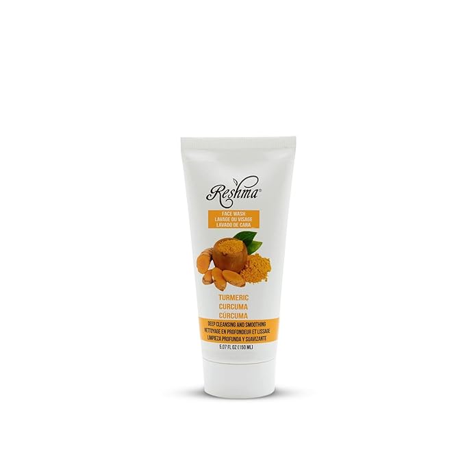 Reshma Beauty Turmeric Face Wash Cleanser for All Skin Types & Dull Skin Gentle for Acne Prone Skin For Dark Spots and Anti-Aging Removes Make Up For Daily Use Cruelty Free, 5.07 fl oz (Pack of 1)