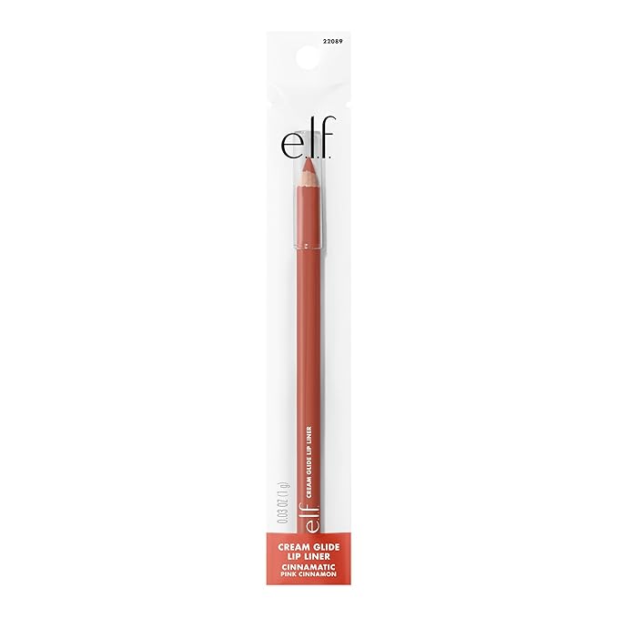 e.l.f. Cream Glide Lip Liner, Highly-Pigmented Pencil For Shaping & Sculpting Lips, Semi-Matte Finish, Vegan & Cruelty-Free, Cinnamatic