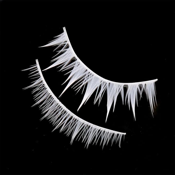 Eyelashes Halloween Cosplay Manga Anime Lashes Set - White False Eyelashes (WQ14-4 Pairs)