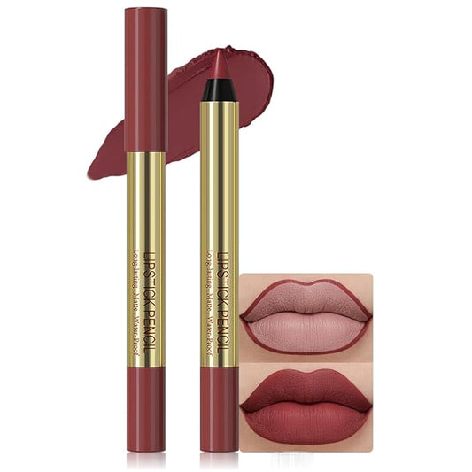 Matte Lip Liner – Sharpenable, Professional Waterproof & Smudge-Proof, Velvet Matte, Long-Lasting Color Lock, Daily Wear, Ideal for Bold & Chic Makeup Looks, Wine Red (Shade 05)