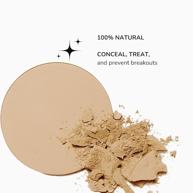 Emani Flawless Matte Powder Foundation Makeup for Sensitive Skin, Natural Mineral Foundation Compact with Buildable Coverage, Oil Control, Talc Free, Cruelty-Free & Vegan, Sienna