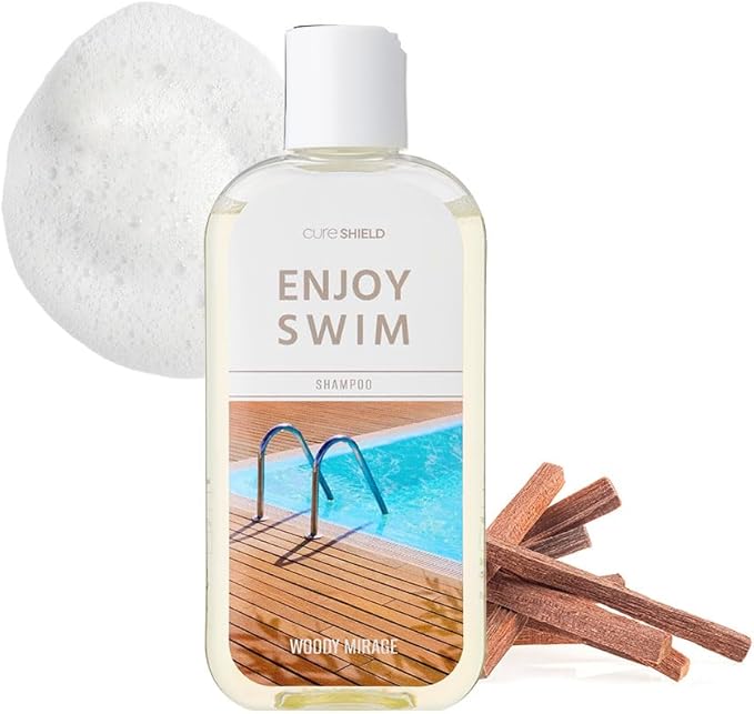 Enjoy Swim Chlorine Removal & Hard Water Treatment Moisturizing Body Wash, Hydrates & Restores Skin, 6.78 Ounce, 200ml (Woody Mirage)