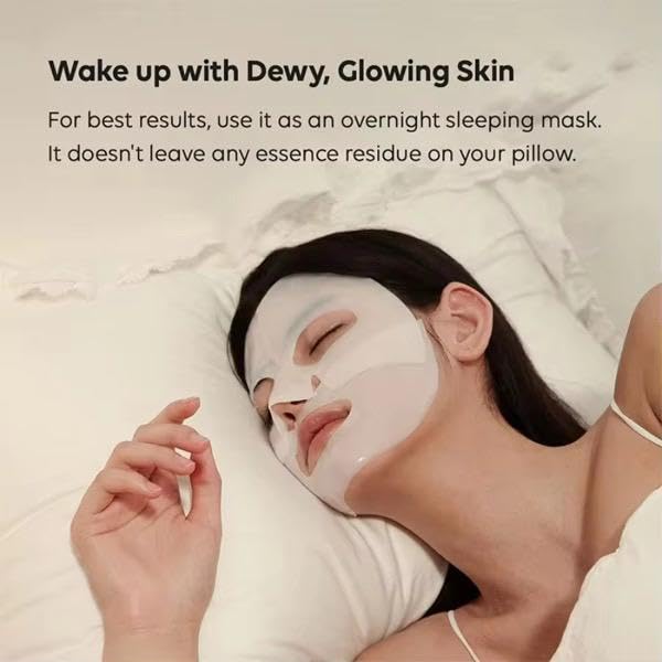 Hydrating Collagen Facial Sheet Mask – Deep Moisture, Pore Care, Firming, Elasticity Boost, Overnight Skin Rejuvenation – 4ea x 1.19oz Masks (34g)