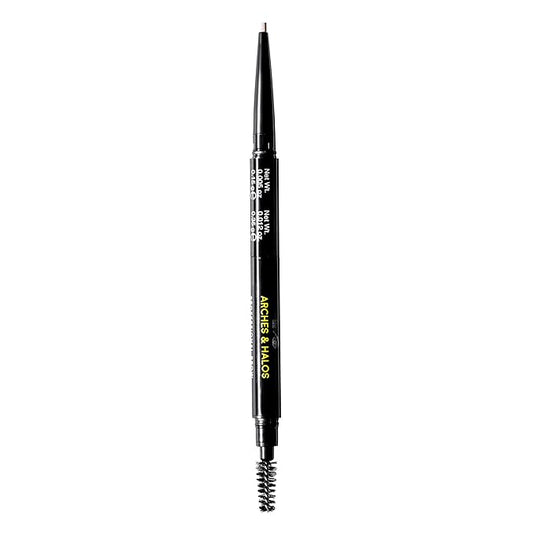 Arches and Halos 2 in 1 Defining Eyebrow Pencil and Powder - Brow Powder with Spoolie Brush - Shape and Fill for Natural Look - Mocha Blonde - .017 oz