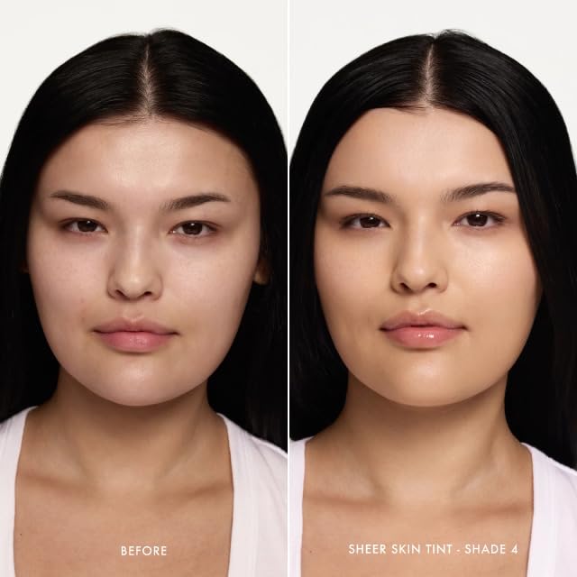 Summer Fridays Sheer Skin Tint - Skin Tint with Hyaluronic Acid - Helps Diminish Uneven Skin Tone - Sheer to Light Coverage - Shade 4 - Light-Medium with Neutral Olive Undertones (1 Fl Oz)