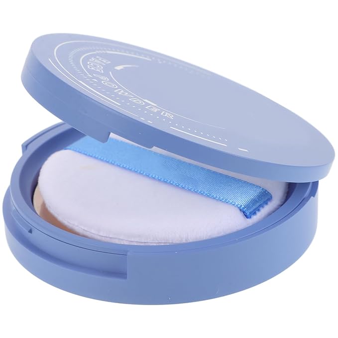Matte Pressed Foundation Powder Compact - Waterproof Dry and Wet Powder Cake for Natural Coverage Oil Control Touch up Makeup Lightweight Face Compact for All-Day Wear