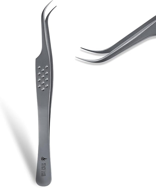 Stacy Lash STL-10 Curved Eyelash Extension Tweezers/Eyelashes Separator Tool/Supplies for Isolation Individual False Lashes & Classic Extensions/Precision Application Tools/Beauty Accessories