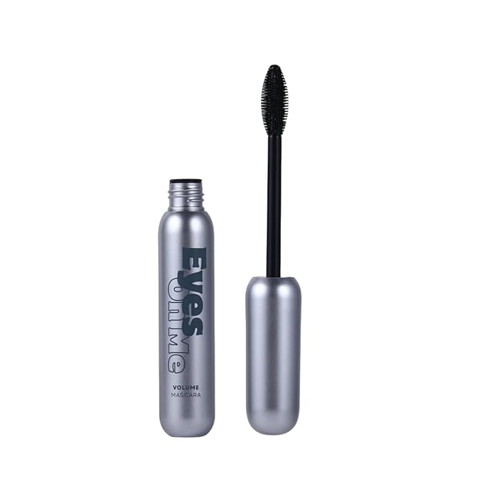 Eyes On Me Waterproof Volumizing Mascara – Long-Lasting Curl & Lift, Smudge-Proof, Conditioning Formula with Panthenol & Vitamin E, Precision Tapered Silicone Brush, Jet Black