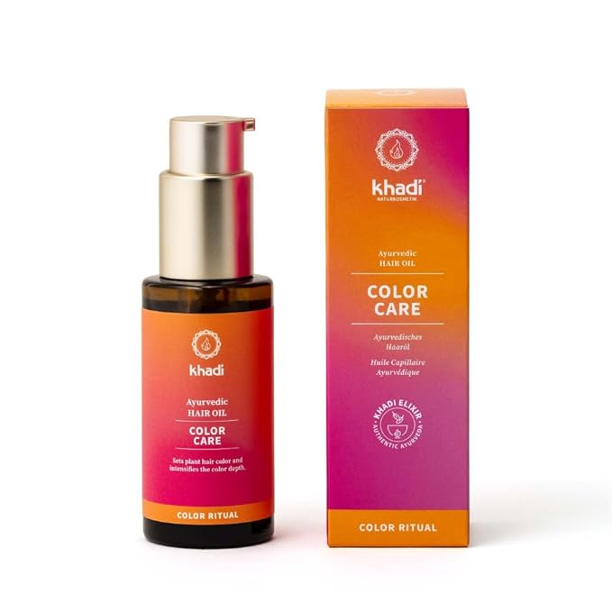 KHADI COLOR CARE Hair Oil - Hair treatment for fixing plant hair color - shine & UV protection - luminosity - 100% natural, plant-based & vegan - 1.69 fl oz