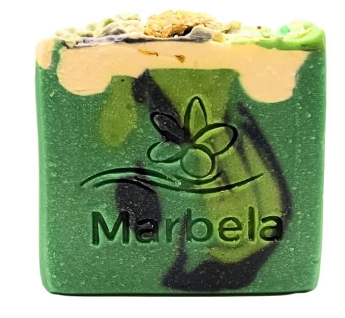 Marbela Cosmetics Aloe Vera Handmade Soap Bar - Made in USA, Vegan Friendly, Palm Oil Free, Natural Bar Soap - Gentle Face & Body Soap for Daily Skin Care, Moisturizing & Nourishing - 3.5 oz