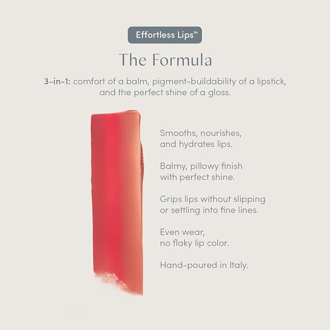 Effortless Lips 3-in-1 everyday sheer-buildable lip formula (Zinnia, 0.06oz)