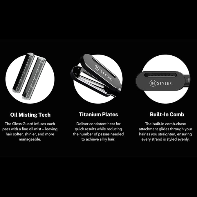 InStyler Gloss Guard Titanium Misting Styling Iron