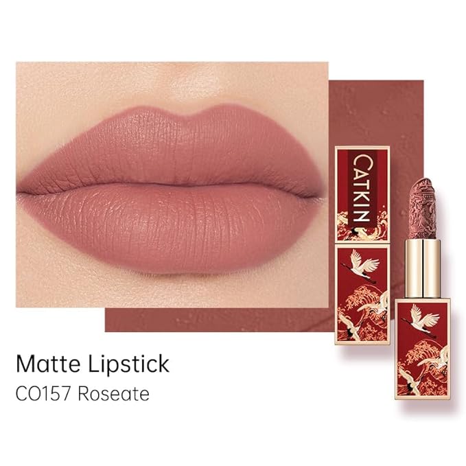 Catkin Carving Lipstick 3pcs Set Silky Smooth Moisture Long Lasting Highly Pigmented Waterproof for Lip Color Makeup 0.13 Ounce X 3 Gift for women