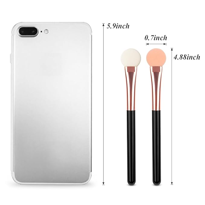 Eyeshadow Applicators Double Sided Sponge Makeup Brushes Reusable 10Pcs Round Foam Eye Shadow Applicator Sticks Brush Set Washable