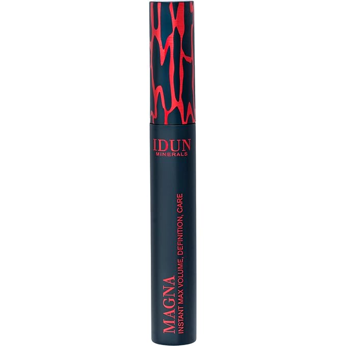 IDUN Minerals Magna Mascara, Volumizing, Clump & Cruelty Free, Lash-Hydrating Mineral Infused with Sunflower Seed Oil & Formulated for Sensitive Eyes, Vegan, 008 Black, 0.44 Oz (Pack of 2)
