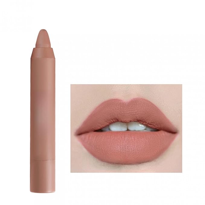 Agrifilm Matte Velvet Lipstick Lip Crayon Nourishing Non-Stick Cup Lip Stain Lip Gloss,Long-lasting Waterproof Lip Stick Lip Makeup for Women (2)