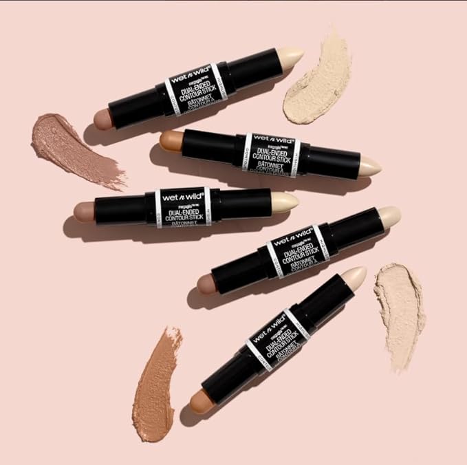 wet n wild MegaGlo Dual-Ended Contour Stick Medium/Tan, Cruelty-Free