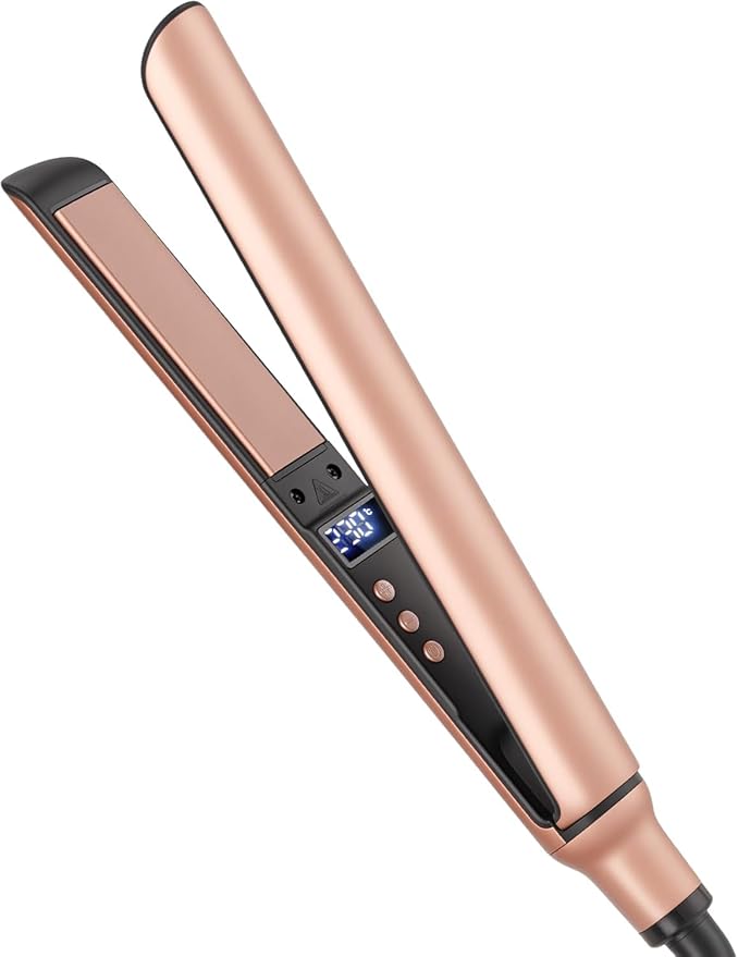 Mini Flat Iron, Ceramic Mini Hair Straightener for Short Hair, Curls Bangs, Small Flat Irons Dual Voltage for Travel, Shinier & Smooth