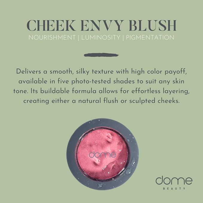 Cheek Envy Blush for Cheeks - Infused with Vitamins & Antioxidants, Long-Lasting, Buildable, Smooth Finish, Clean Beauty - Havana Heat Makeup Blush Powder 0.88 oz