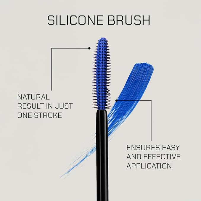 Radiant Professional Studio Perfect Mascara Volume and Length – Smudge-Proof, Cruelty Free, Lengthening Mascara with Silicone Brush & Natural Wax – Purple (03), 0.30 oz