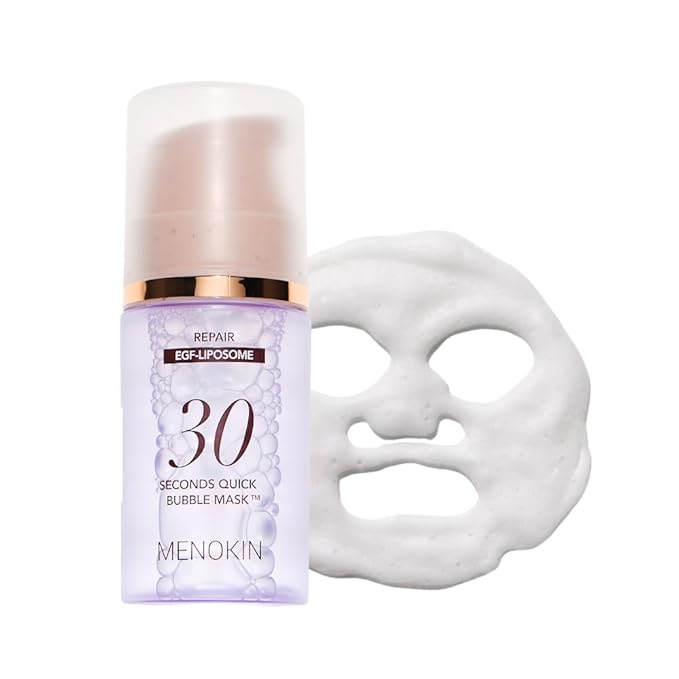 MENOKIN 30 Seconds Quick Bubble Mask [REPAIR] - [EGF Liposome] in Micro-bubbles for Skin Restoration, Hypoallergenic Bubble Capsule for Deep Repair, Korean Skin Care Essential, 52 Uses, 2.36 fl.oz