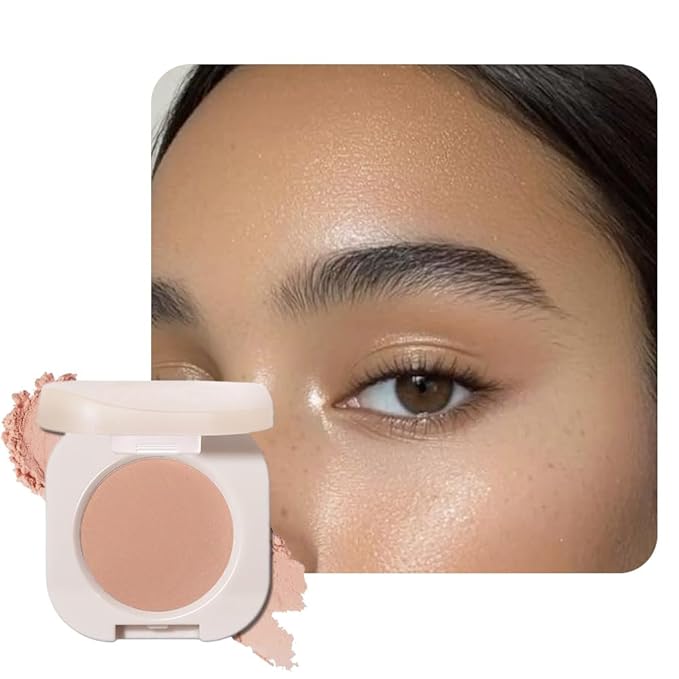 Ultra-Fine Pressed Pigment Single Eyeshadow – Lightweight, Highly Blendable Formula Monochrome Eye Shadow, 12 Rich Matte/Shimmer Shades for Makeup, Vegan & Cruelty-Free (#04 Autumn Apricot)