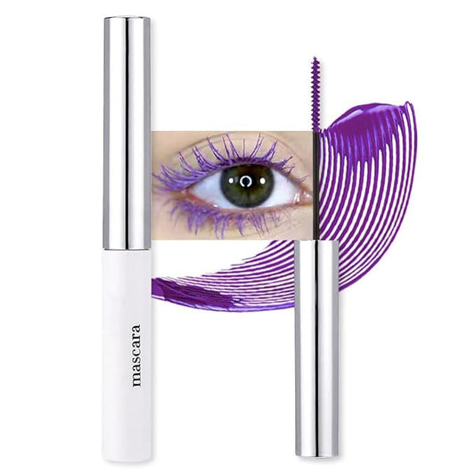 Colored Mascara for Eyelashes, Voluminous Colorful Mascara, Pink Purple Blue Green Red White Black Brown Lash Pack - Lengthening, Defining, Curling, Multiplying Formula (09#-Light Purple)