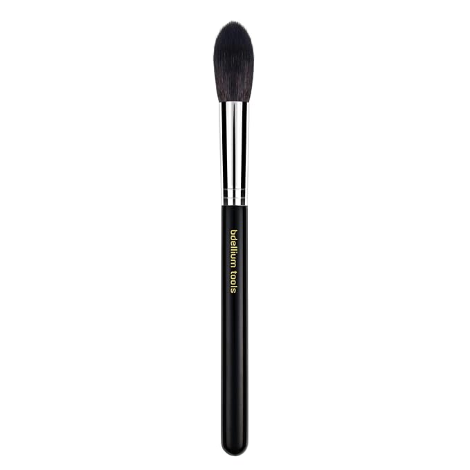 Bdellium Tools Professional Makeup Brush - Maestro Series 944 Tapered Contour - With Mix of Soft Synthetic & Natural Fibers, For Adding Dimension (Black, 1pc)
