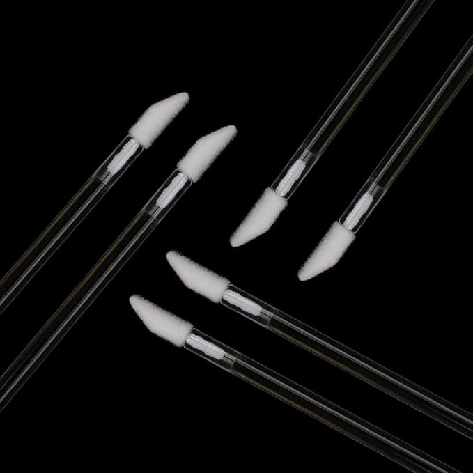 300 Pieces Disposable Lip Brushes Premium Lipstick Gloss Wands Applicator Makeup Tool Kits, Clear Handle