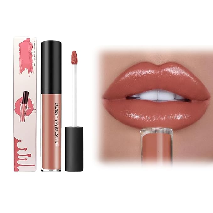 12 Colors Cream Texture Lipstick, 2025 Upgraded Waterproof Long-Lasting Moisturizing Lip Gloss, Non-Sticky Lip Stain Makeup for Daily Special Occasions (8)