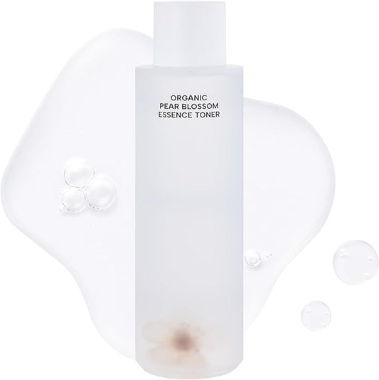Whamisa Organic Pear Blossom Essence Toner, Fermented Postbiotic Formula for Radiant Skin, Facial Toner, Revitalizing, Hydrating, Moisturizing, Korean Skin Care (160ml)