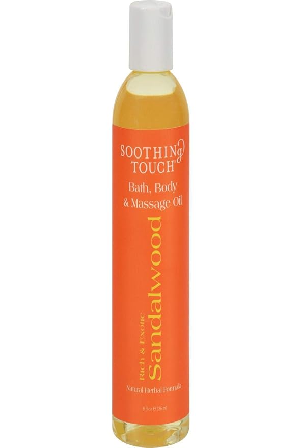 Soothing Touch Bath Body & Massage Oil, Rich & Exotic Sandalwood - 8 Oz