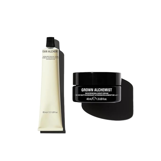 Grown Alchemist Day/Night Moisturizing Set: Hydra-Restore Day Cream (65ml) + Skin Renewal Night Cream (40ml)