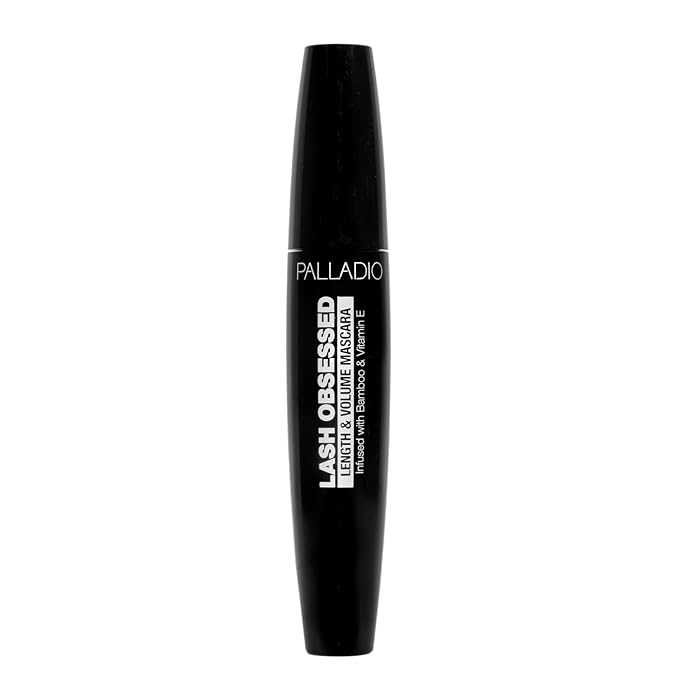 Palladio Lash Obsessed Mascara, Extreme Definition Lengthening Mascara, Amplifies Volume & Fullness, Evenly Coats Lashes, Lucious Length, Natural lengthening, No Smudging, All Day Wear, Black