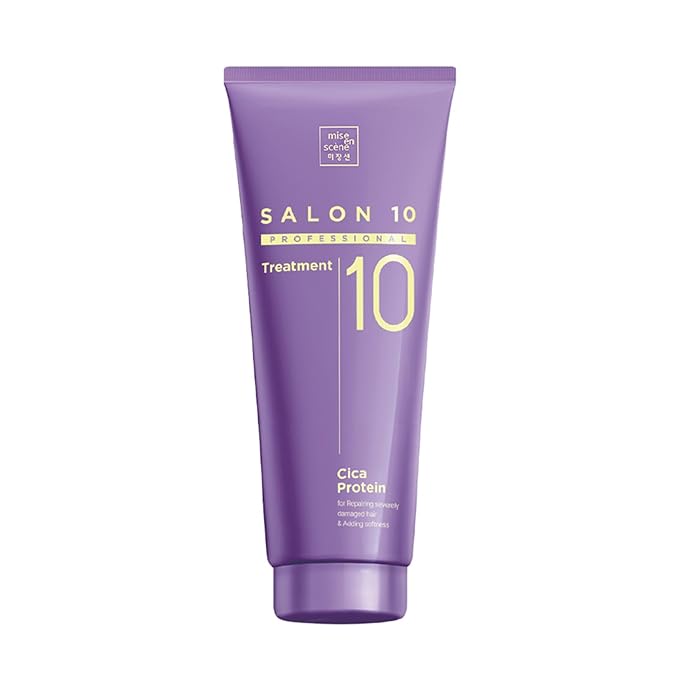 Mise En Scene 𝗦𝗮𝗹𝗼𝗻 𝟭𝟬 𝗣𝗿𝗼𝗳𝗲𝘀𝘀𝗶𝗼𝗻𝗮𝗹 Cica Protein Deep Conditioner for Damaged Hair - Treatment with Centella Asiatica, Bond Repair Hair Masks, Low Porosity Care, 7.27 Fl. Oz.