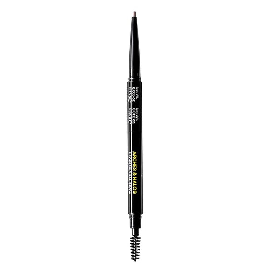 Arches and Halos 2 in 1 Defining Eyebrow Pencil and Powder - Brow Powder with Spoolie Brush - Shape and Fill for Natural Look - Warm Brown - 0.017 oz
