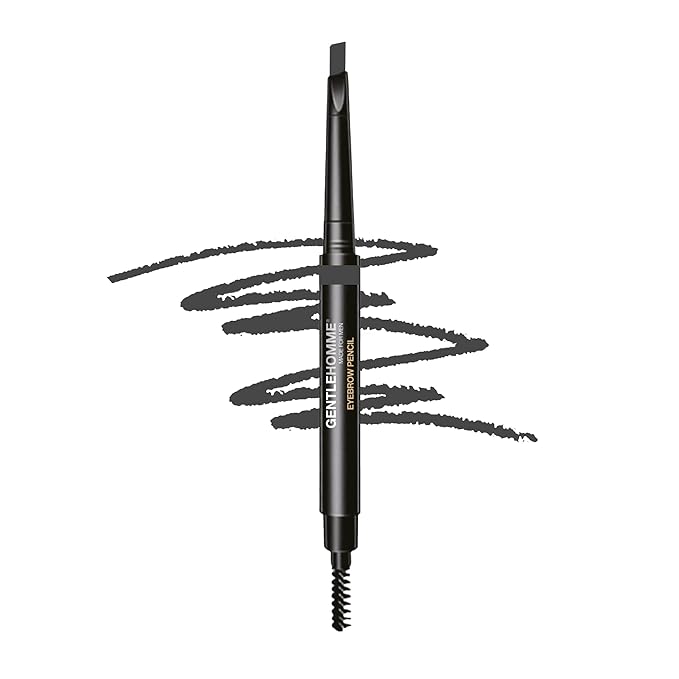 Men's Brow Pencil - 2-in-1 Brow Brush & Lead Pencil - Shape, Define & Fill In Eyebrows - Ultra-Thin - Long-Lasting Color - Vegan - Gray