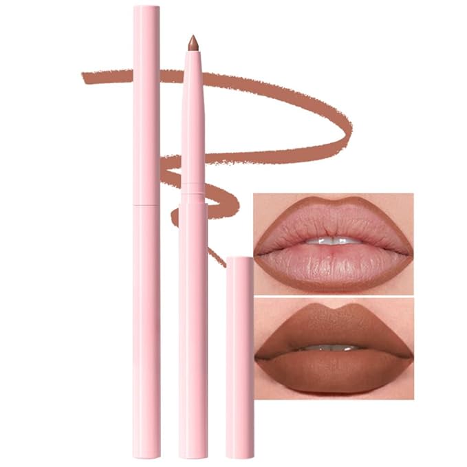 Silky Smooth Retractable Matte Lip Liner Pencil, Light Orange, Long-Lasting Creamy Formula for Shaping & Sculpting Lips, Matte Velvet Pigmented Lip Liner