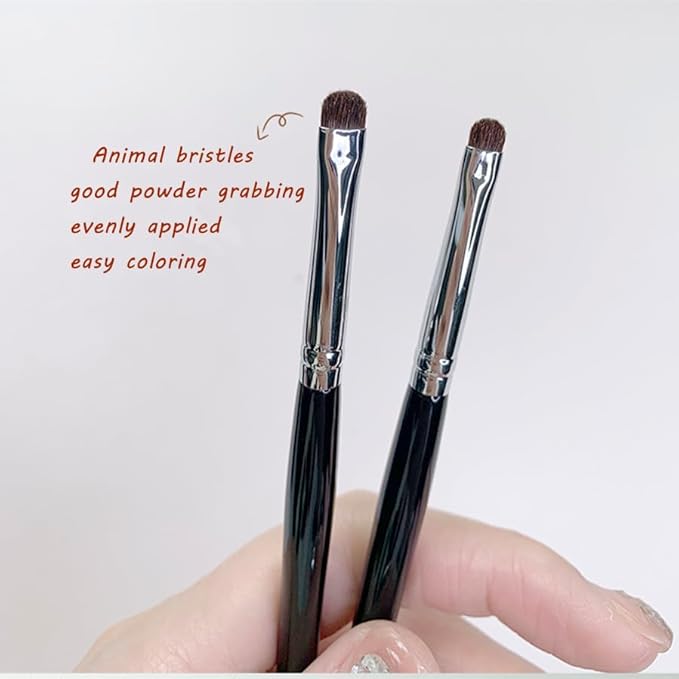 Eye Makeup Brush Set, 4 Pcs Professional Blending Eyeshadow Makeup Brushes for Concealer Eyebrows Eyeliner, Soft Hairs & Wood Handle