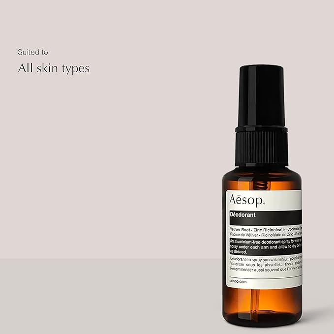 Aesop Deodorant Spray | Alcohol & Aluminum Free | Reduce and Mask Unpleasant Odors | Woody, Herbaceous, Earthy | 1.7 oz